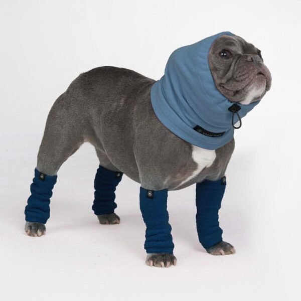 Stretchy Fleece Dog Leg Warmer Sleeves - Navy - Image 4