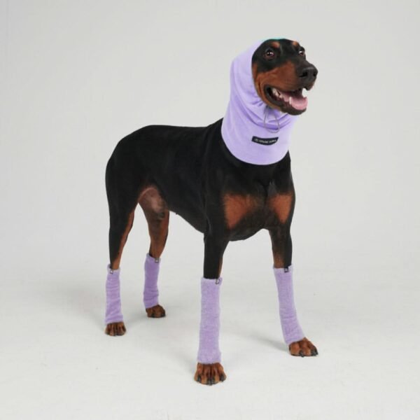 Stretchy Fleece Dog Leg Warmer Sleeves - Purple - Image 5