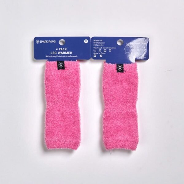 Stretchy Fleece Dog Leg Warmer Sleeves - Pink - Image 2