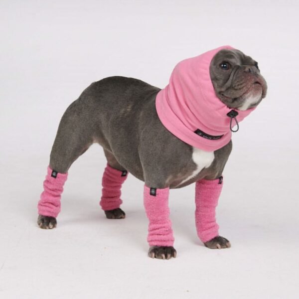 Stretchy Fleece Dog Leg Warmer Sleeves - Pink - Image 3