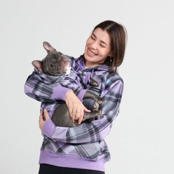 Purple Plaid Human Hoodie - Image 2