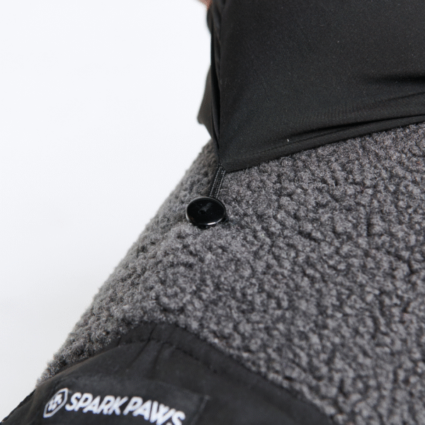 Reversible Sherpa Jacket - Grey and Black - Image 7