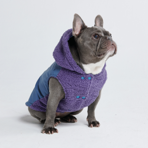 Reversible Sherpa Jacket - Purple and Blue - Image 9