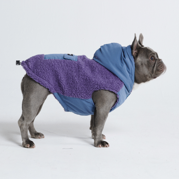 Reversible Sherpa Jacket - Purple and Blue - Image 5