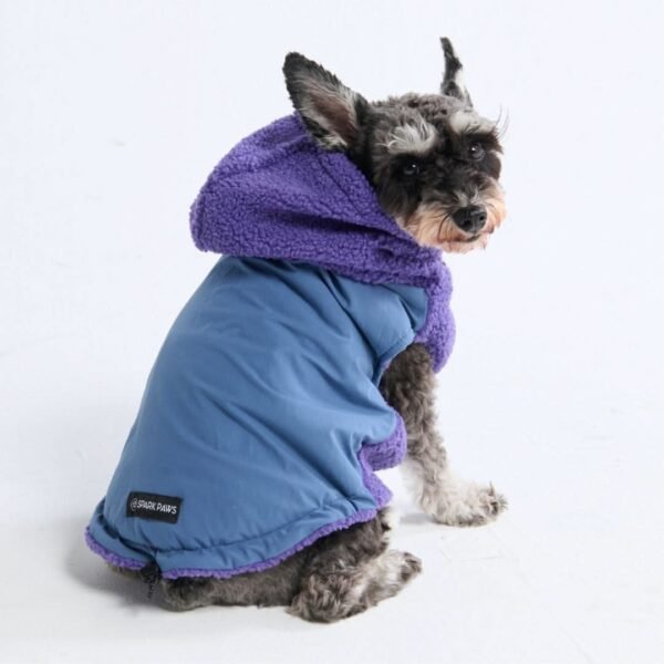 Reversible Sherpa Jacket - Purple and Blue - Image 6