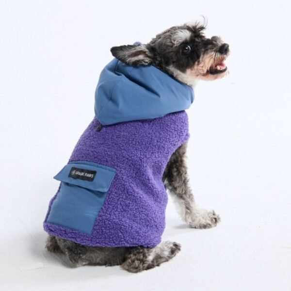 Reversible Sherpa Jacket - Purple and Blue - Image 7