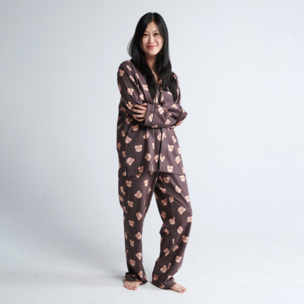 Human Pajama Top - Bear Black - Image 2