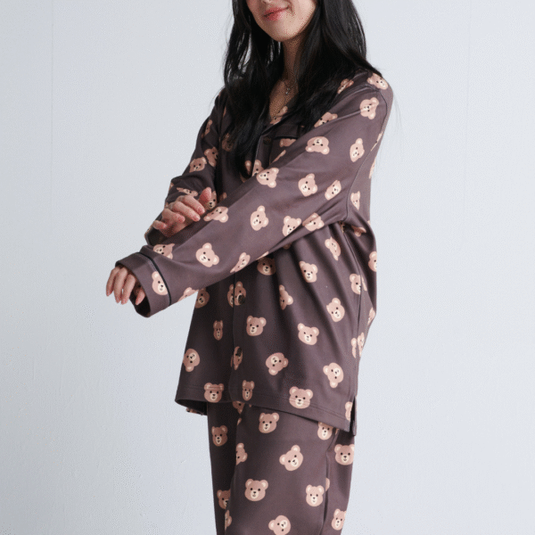 Human Pajama Top - Bear Black - Image 3