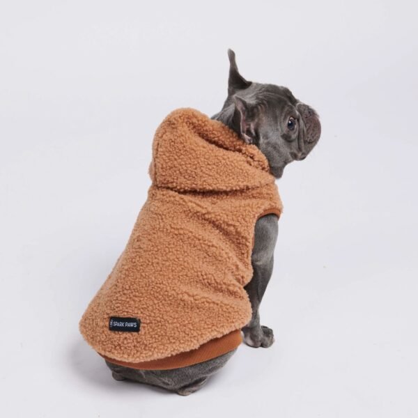 Teddy Sherpa Fleece Dog Jacket - Brown - Image 6