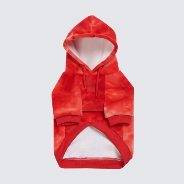 Velvet Dog Hoodie - Ruby Red - Image 5
