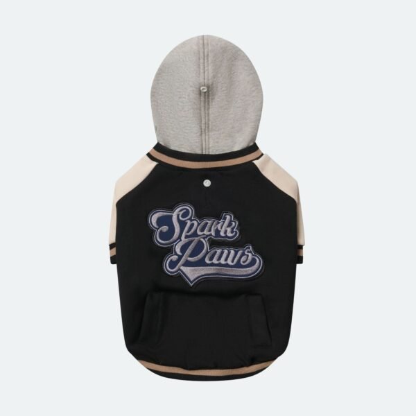 Dog Varsity Jacket - Black - Image 2