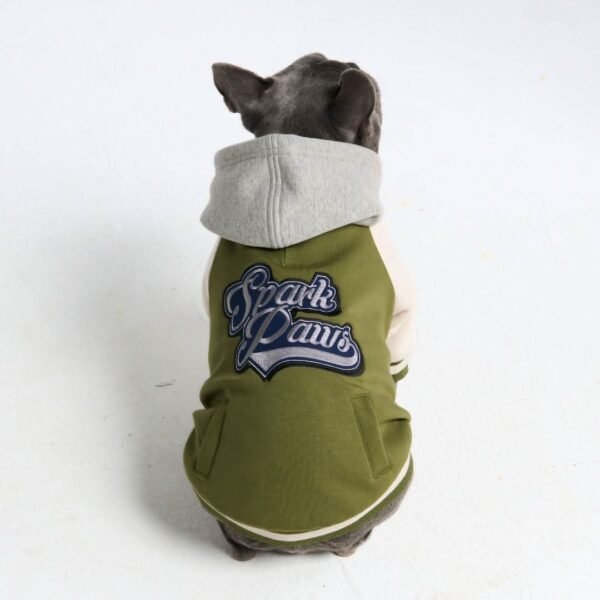 Dog Varsity Jacket - Olive - Image 5