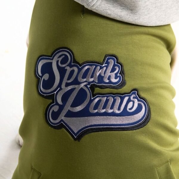 Dog Varsity Jacket - Olive - Image 7