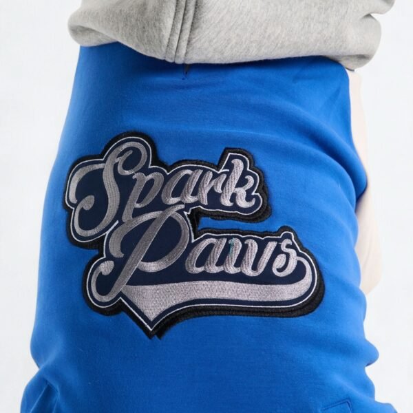 Dog Varsity Jacket - Blue - Image 7