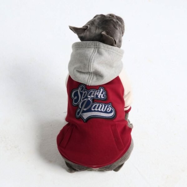 Dog Varsity Jacket - Red - Image 7