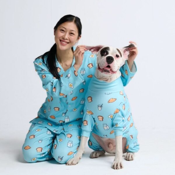 Human Pajama Pants - Breakfast Blue - Image 2