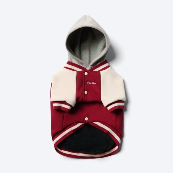 Dog Varsity Jacket - Red - Image 3