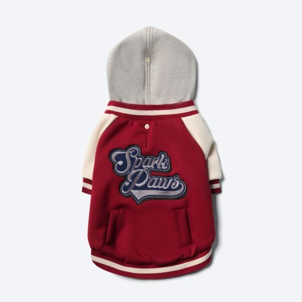Dog Varsity Jacket - Red - Image 2