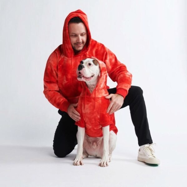 Velvet Dog Hoodie - Ruby Red - Image 7
