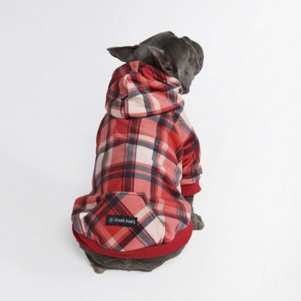 Red Plaid Dog Hoodie - Image 6