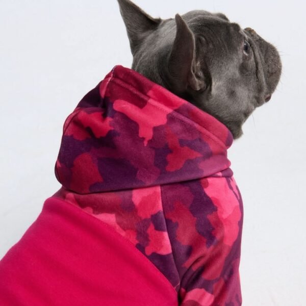 Fuchsia Camo Dog Hoodie - Image 6