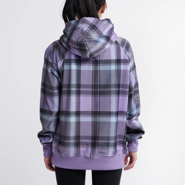 Purple Plaid Human Hoodie - Image 4