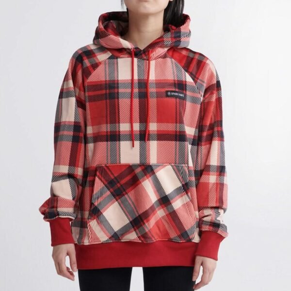 Red Plaid Human Hoodie - Image 2