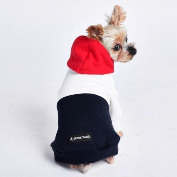 Red, White, Navy Dog Hoodie (SIZE L) - Image 5