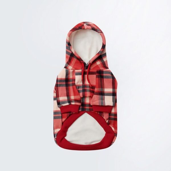 Red Plaid Dog Hoodie - Image 2