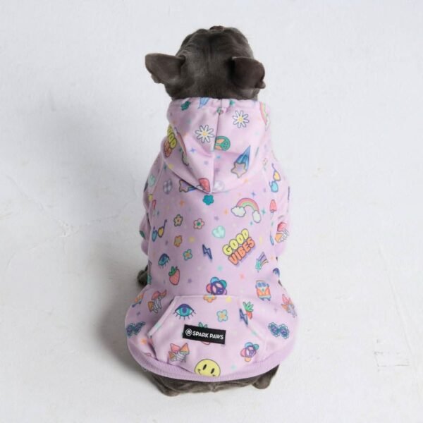Good Vibes Dog Hoodie - Purple - Image 5