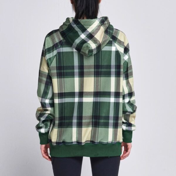 Green Plaid Human Hoodie - Image 4