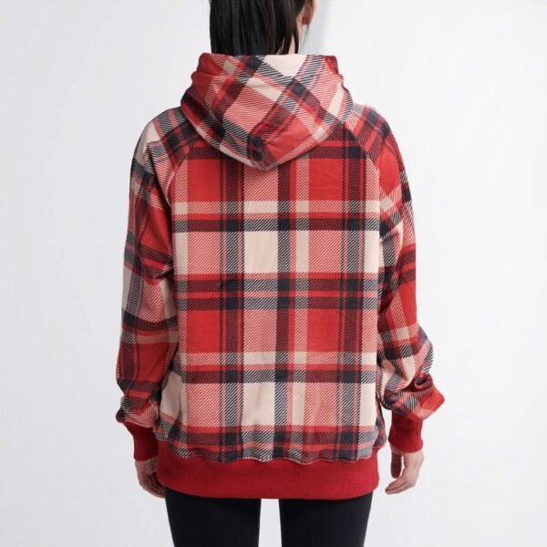 Red Plaid Human Hoodie - Image 3