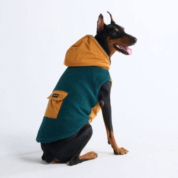 Reversible Jacket - Green and Orange - Image 5