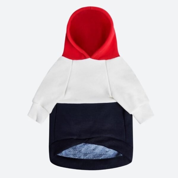 Red, White, Navy Dog Hoodie (SIZE L) - Image 3