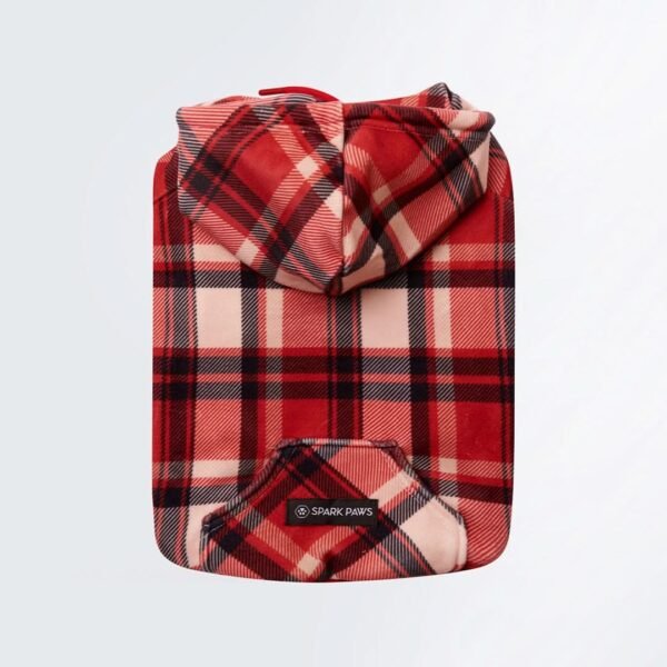 Red Plaid Dog Hoodie - Image 5