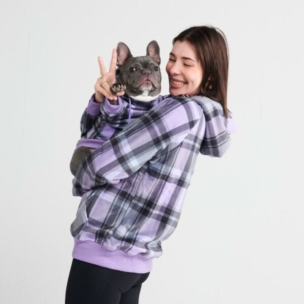 Purple Plaid Human Hoodie - Image 3