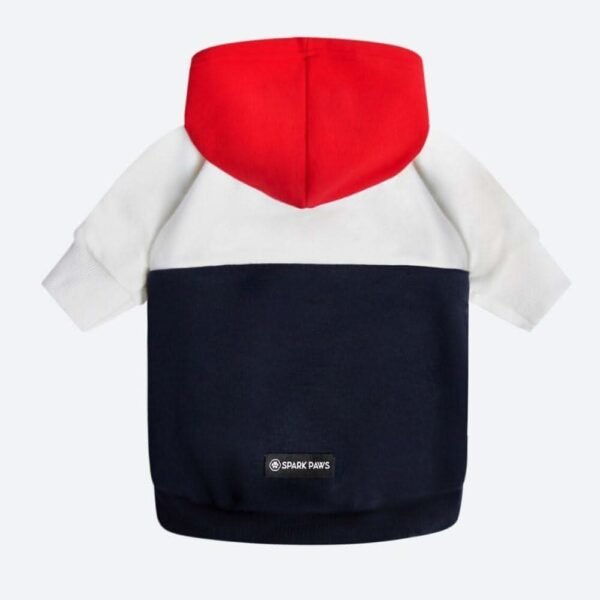 Red, White, Navy Dog Hoodie (SIZE L) - Image 2