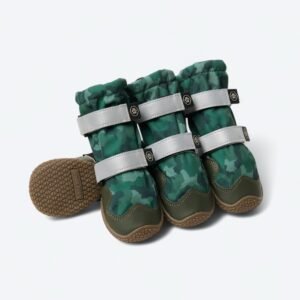 Flex Shell Water-resistant Dog Boots - Green Camo