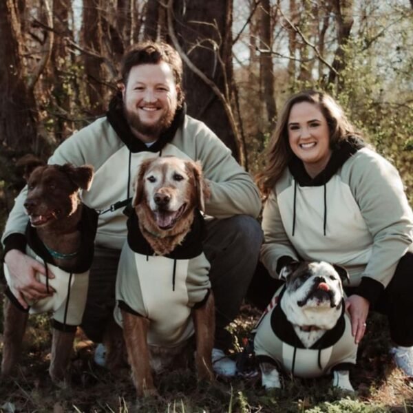 Olive Cream Dog Hoodie - Image 6