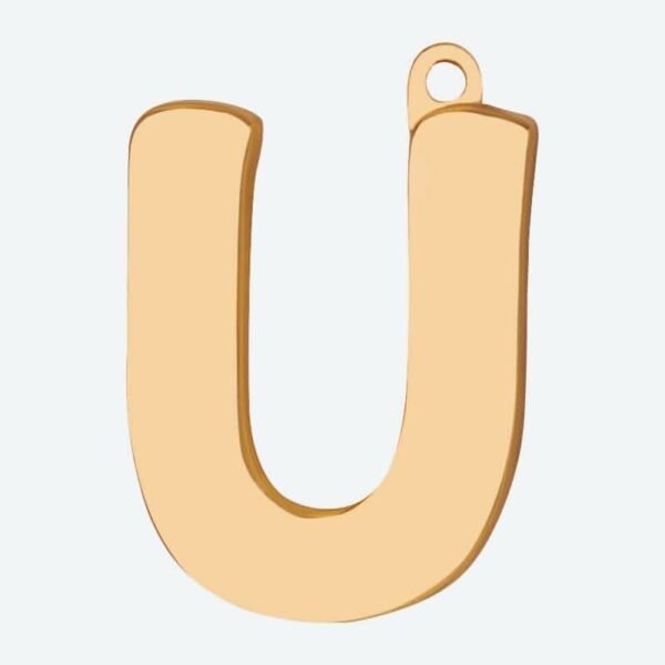 Initial Letter Jewelry Tag - U - Image 3