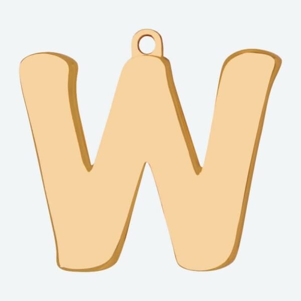 Initial Letter Jewelry Tag - W - Image 3