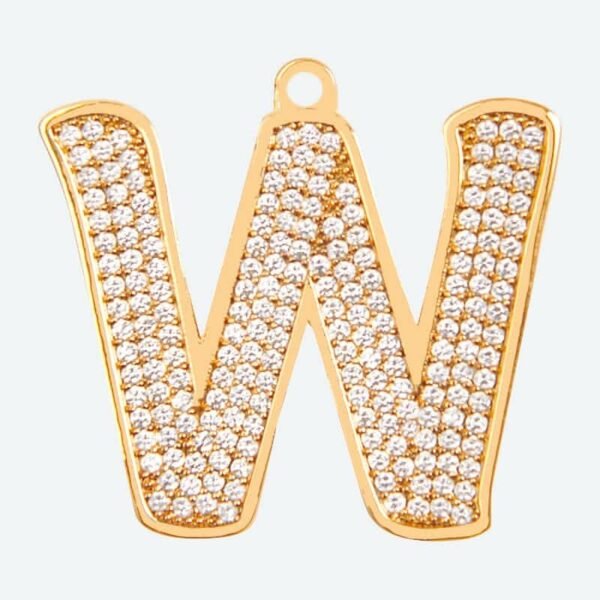 Initial Letter Jewelry Tag - W - Image 2