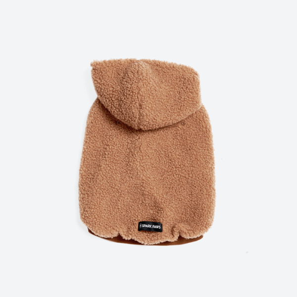 Teddy Sherpa Fleece Dog Jacket - Brown - Image 5