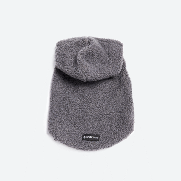 Teddy Sherpa Dog Jacket - Grey - Image 6
