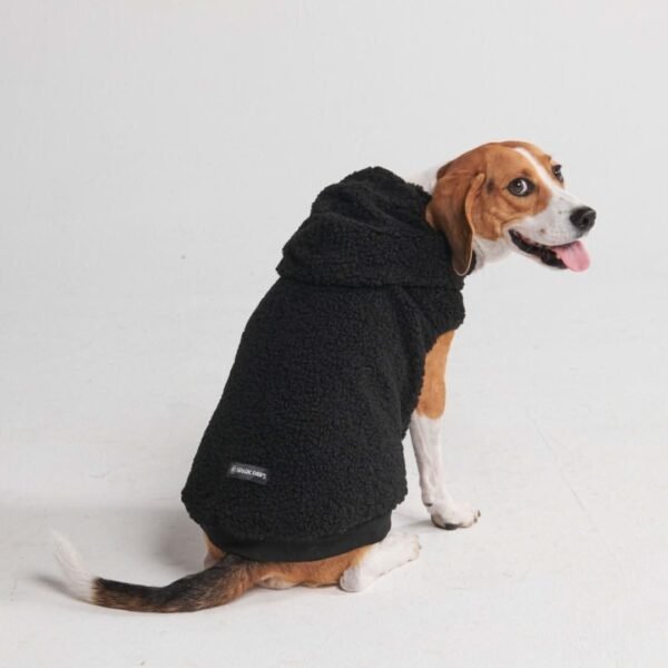 Teddy Sherpa Dog Jacket - Black - Image 5