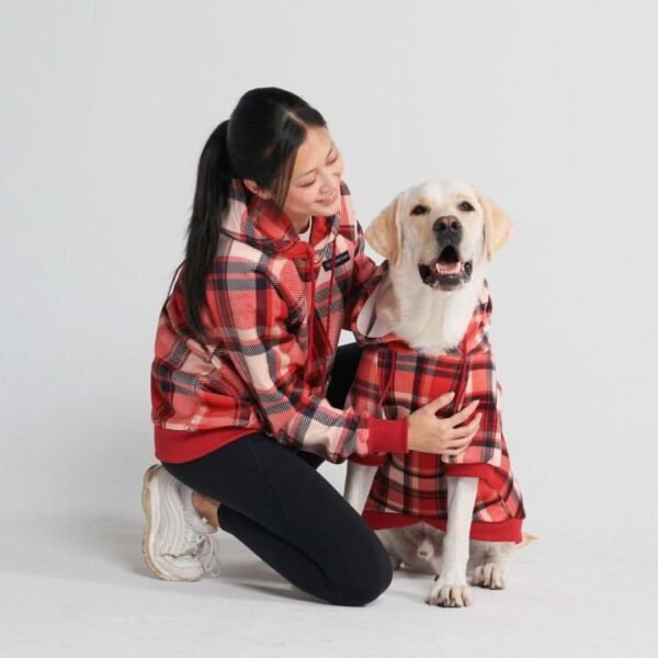 Red Plaid Dog Hoodie - Image 7