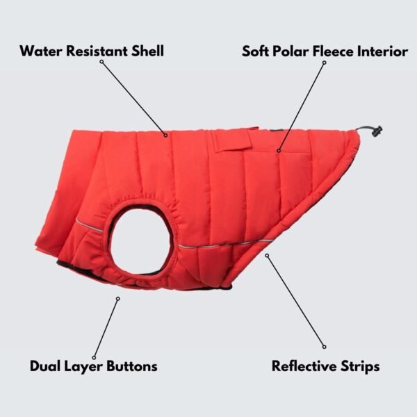 WarmShield Water-Resistant Jacket - Red - Image 5