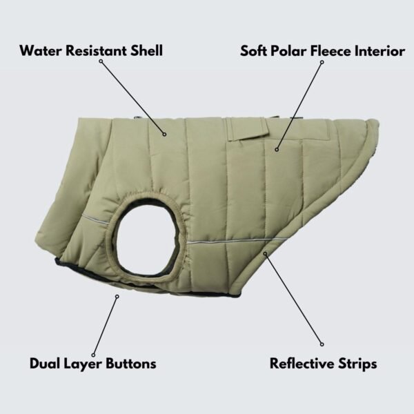 WarmShield Water-Resistant Jacket - Olive - Image 3