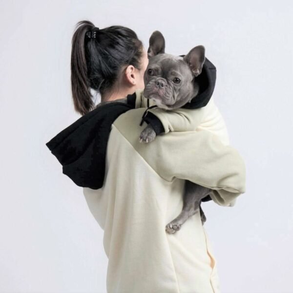 Olive Cream Human Hoodie - Image 3