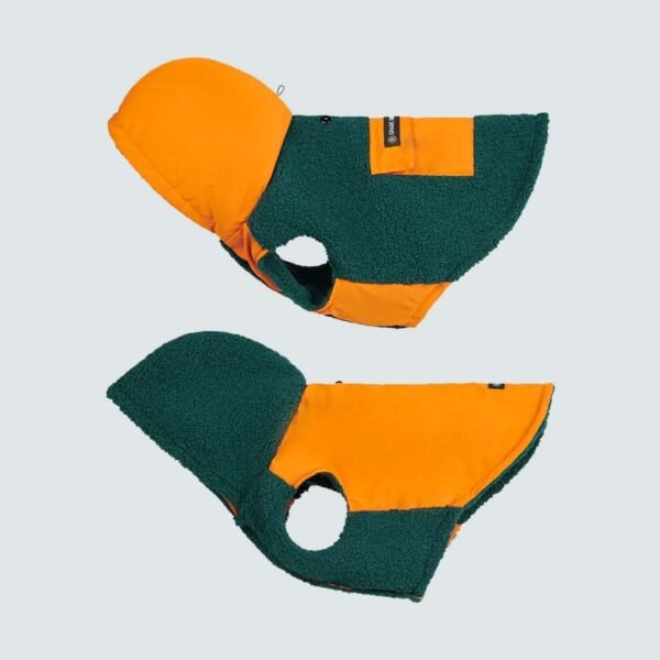 Reversible Jacket - Green and Orange - Image 4